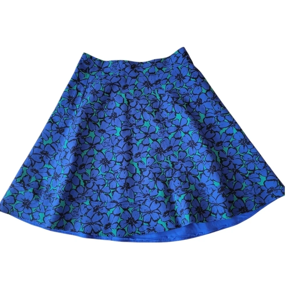 Lane‎ Bryant Bright Floral Cotton Skirt Size 16